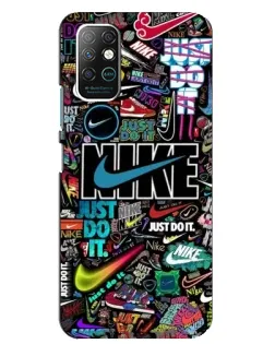 Чехол для Infinix Note 8 с картинкой «Яркий коллаж Nike»
