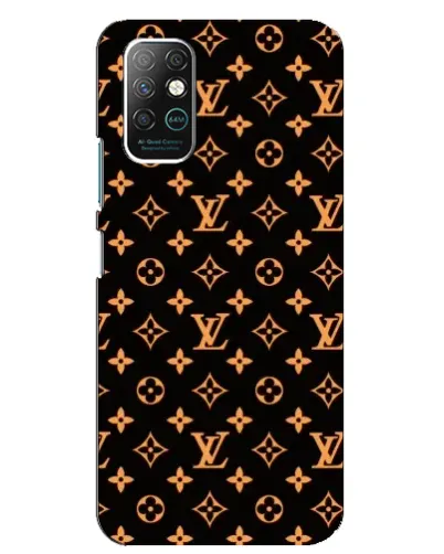 Чехол для Infinix Note 8 с картинкой «Золотая монограмма LV»