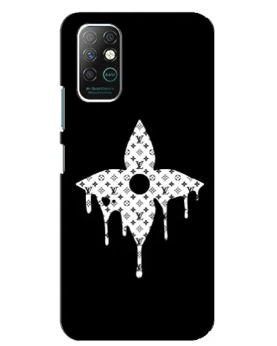 Чехол для Infinix Note 8 с картинкой «Цветочная монограмма»