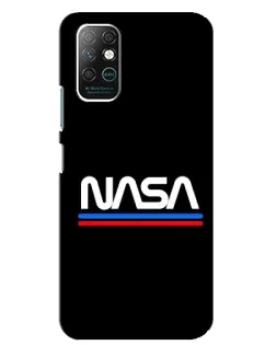 Чехол для Infinix Note 8 с картинкой «NASA — классика Red Blue»