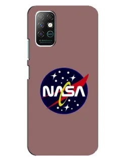 Чехол для Infinix Note 8 с картинкой «NASA — ретро космос»