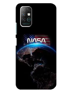Чехол для Infinix Note 8 с картинкой «Земля из космоса NASA»