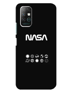 Чехол для Infinix Note 8 с картинкой «NASA — технический принт»
