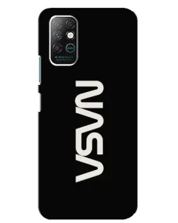 Чехол для Infinix Note 8 с картинкой «NASA — вертикальный логотип»