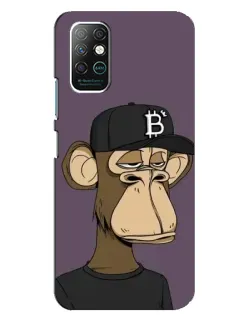 Чехол для Infinix Note 8 с картинкой «Bored Ape в кепке»