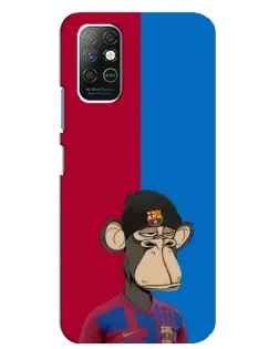Чехол для Infinix Note 8 с картинкой «Bored Ape — фанат Барсы»