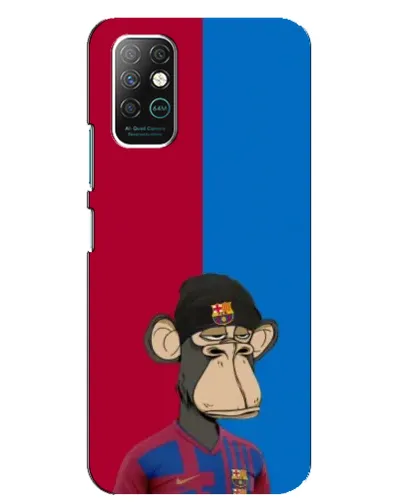 Чехол для Infinix Note 8 с картинкой «Bored Ape — фанат Барсы»