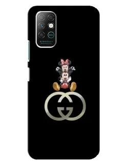 Чехол для Infinix Note 8 с картинкой «Минни Маус на лого»