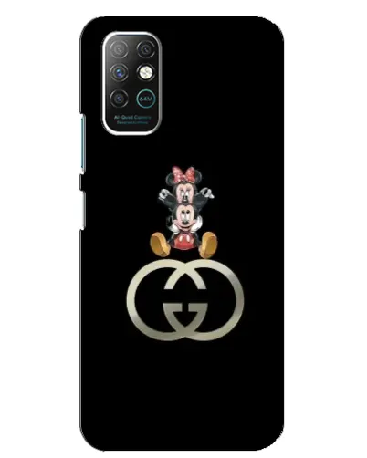 Чехол для Infinix Note 8 с картинкой «Минни Маус на лого»