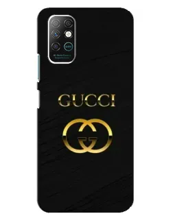 Чехол для Infinix Note 8 с картинкой «Золотой логотип Gucci»