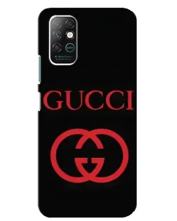 Чехол для Infinix Note 8 с картинкой «Gucci — красный логотип»