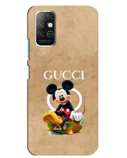 Чехол для Infinix Note 8 с картинкой «Микки Маус Gucci — крафт»