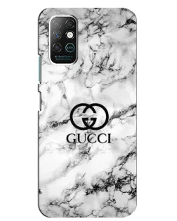 Чехол для Infinix Note 8 с картинкой «Gucci — мраморный шик»