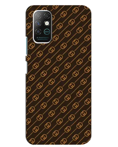 Чехол для Infinix Note 8 с картинкой «Gucci — золотые диагонали»