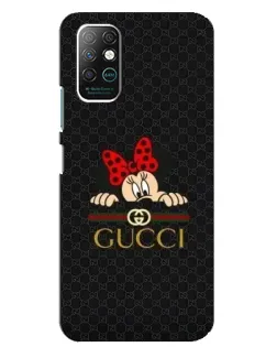 Чехол для Infinix Note 8 с картинкой «Минни Маус Gucci — черный»