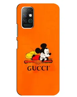 Чехол для Infinix Note 8 с картинкой «Микки Маус Gucci — оранж»