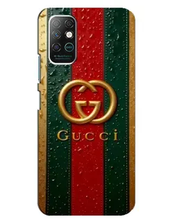 Чехол для Infinix Note 8 с картинкой «Gucci — фирменная полоса и золото»