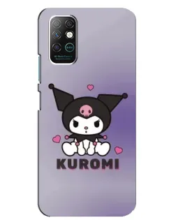 Чехол для Infinix Note 8 с картинкой «Kuromi — фиолетовый арт»
