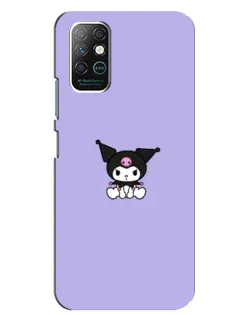 Чехол для Infinix Note 8 с картинкой «Kuromi — фиолетовый минимализм»