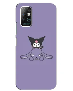 Чехол для Infinix Note 8 с картинкой «Kuromi на лиловом фоне»
