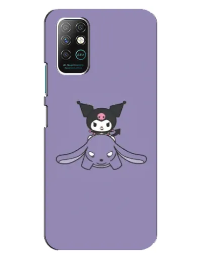 Чехол для Infinix Note 8 с картинкой «Kuromi на лиловом фоне»