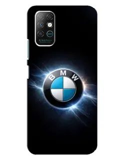 Чехол для Infinix Note 8 с картинкой «BMW — неоновое сияние»
