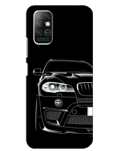Чехол для Infinix Note 8 с картинкой «Темный силуэт BMW»
