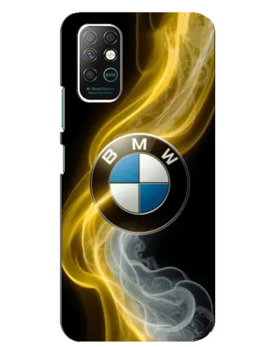 Чехол для Infinix Note 8 с картинкой «Золотистый дым BMW»