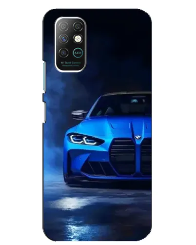 Чехол для Infinix Note 8 с картинкой «Голубая BMW M4»