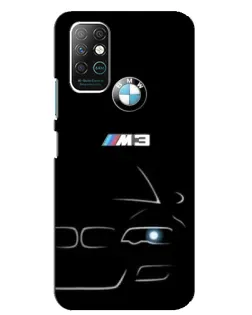 Чехол для Infinix Note 8 с картинкой «Минималистичный принт BMW M3»