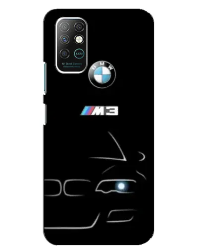 Чехол для Infinix Note 8 с картинкой «Минималистичный принт BMW M3»