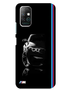 Чехол для Infinix Note 8 с картинкой «Силуэт BMW в темноте»