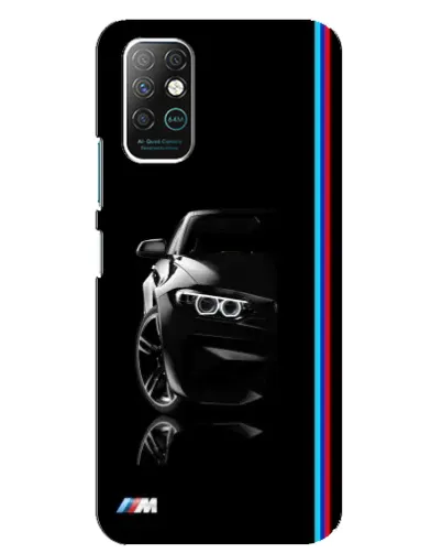 Чехол для Infinix Note 8 с картинкой «Силуэт BMW в темноте»