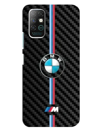 Чехол для Infinix Note 8 с картинкой «Эмблема BMW и карбон»