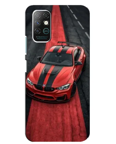 Чехол для Infinix Note 8 с картинкой «BMW на красной дорожке»