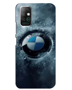 Чехол для Infinix Note 8 с картинкой «Логотип BMW — лед»