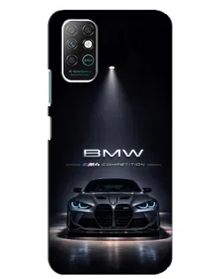 Чехол для Infinix Note 8 с картинкой «BMW сквозь ночной город»