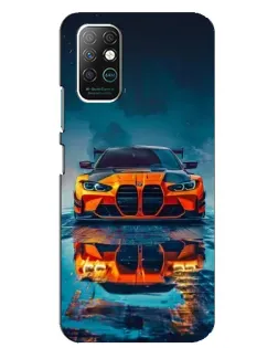 Чехол для Infinix Note 8 с картинкой «BMW — золотая эмблема»