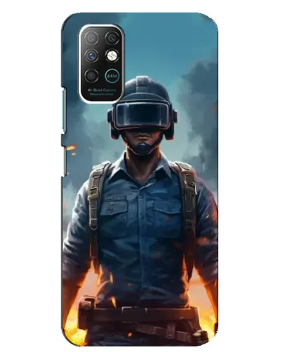 Чехол для Infinix Note 8 с картинкой «PUBG — реалистичный герой»