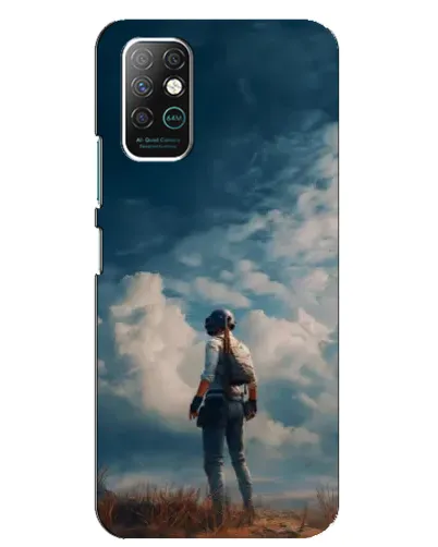 Чехол для Infinix Note 8 с картинкой «Герой PUBG на скале»