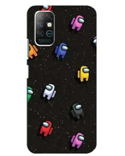 Чехол для Infinix Note 8 с картинкой «Космический паттерн Among Us»