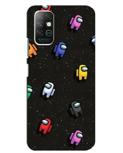 Чехол для Infinix Note 8 с картинкой «Космический паттерн Among Us»