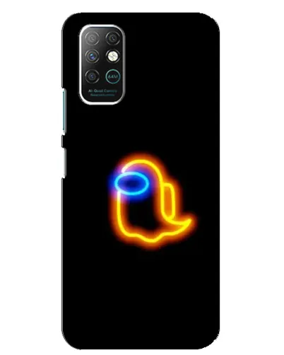 Чехол для Infinix Note 8 с картинкой «Among Us неоновое сияние»
