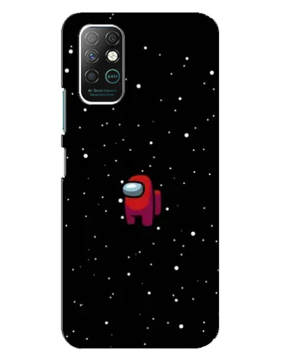 Чехол для Infinix Note 8 с картинкой «Красный Among Us»