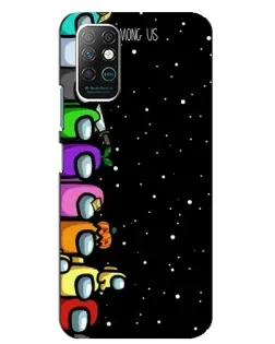 Чехол для Infinix Note 8 с картинкой «Команда Among Us»