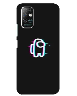 Чехол для Infinix Note 8 с картинкой «Among Us неон»