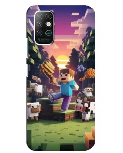 Чехол для Infinix Note 8 с картинкой «Стив на ферме» Чехол для Infinix Note 8 с картинкой «Стив на ферме»