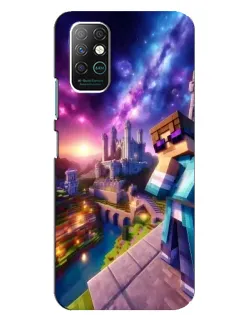 Чехол для Infinix Note 8 с картинкой «Стив и космос»