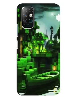 Чехол для Infinix Note 8 с картинкой «Minecraft лесной пейзаж»