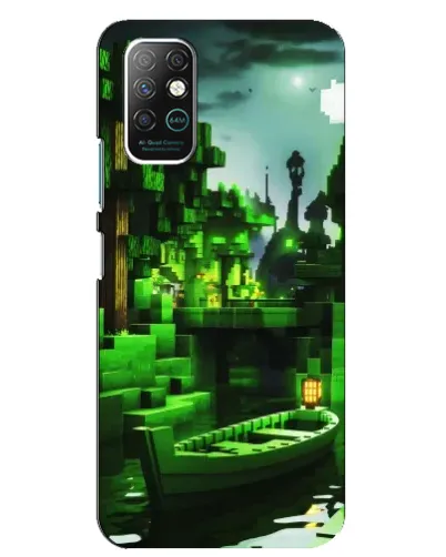 Чехол для Infinix Note 8 с картинкой «Minecraft лесной пейзаж»